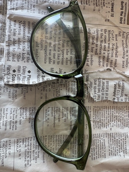 Accessories - Green Transparent Oversized Glasses